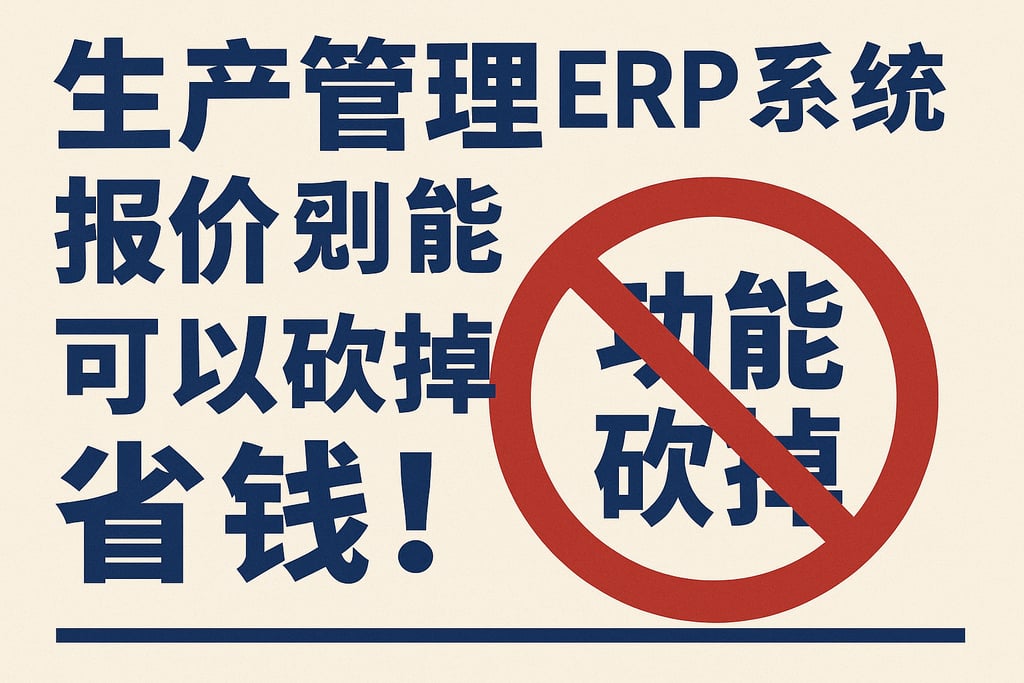 生产管理 ERP 系统报价，这些功能可以砍掉省钱！